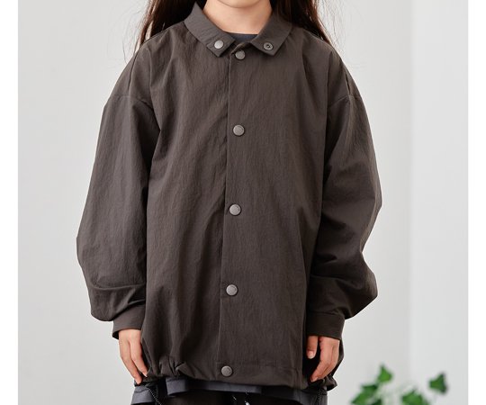 MOUN TEN.(マウン テン）／stretch nylon shirt blouson／charcoal