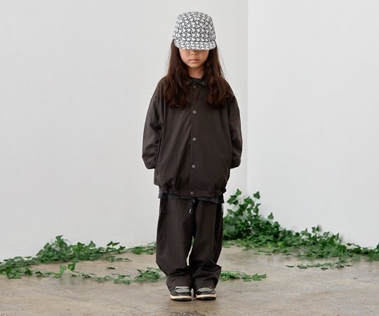 MOUN TEN.(マウン テン）／stretch nylon shirt blouson／charcoal