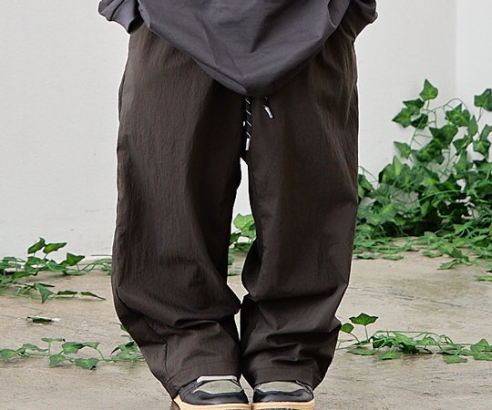 MOUN TEN.(マウン テン）／polyester canapa half pants-charcoal