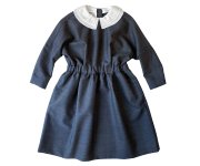 <img class='new_mark_img1' src='https://img.shop-pro.jp/img/new/icons7.gif' style='border:none;display:inline;margin:0px;padding:0px;width:auto;' />m doudou jouons／DOUBLE COLLAR DRESS／CHARCOAL
