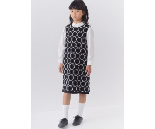 LAST ONE／mina perhonen（ミナ ペルホネン）／tambourine dress - navy -  世界中のベビー&子供服をセレクトしたオンラインショップ doudou jouons