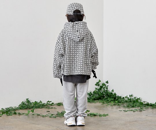 MOUN TEN.(マウン テン）／MT check sailor hoodie - charcoal - 子供服の通販サイト　doudou  jouons