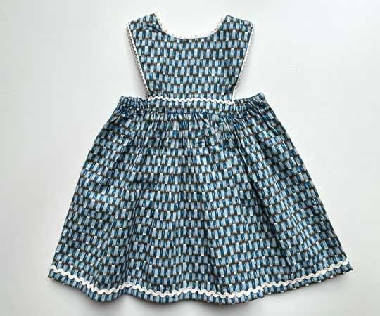 CARAMEL(キャラメル ）／JUPITER BABY DRESS - BLUE GEO PRINT