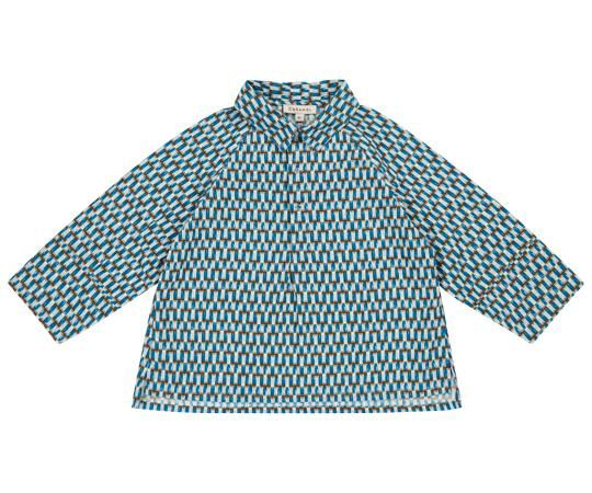 CARAMEL(キャラメル ）／BURDOCK SHIRT - BLUE GEO PRINT