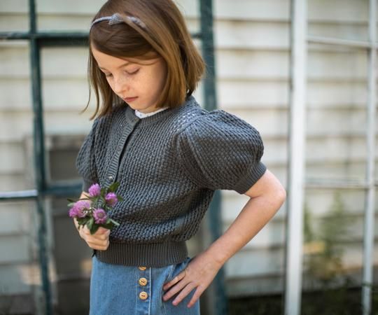 玄関先迄納品 【soor ploom】mimi darktea 6y cardigan トップス