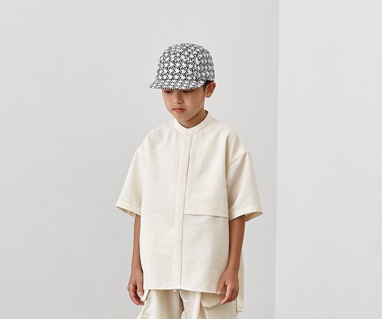 30%off】MOUN TEN.(マウン テン）／Sheersucker S/S shirt ecru -  世界中のベビー&子供服をセレクトしたオンラインショップ doudou jouons