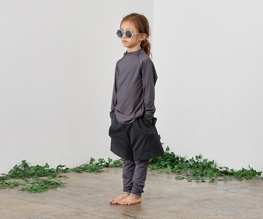 MOUN TEN.(マウン テン）／stretch board shorts charcoal - 子供服の通販サイト　doudou jouons