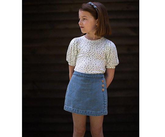 Soor Ploom（ソーアプルーム）／Olive Skort Denim Light Wash - 子供服の通販サイト doudou jouons