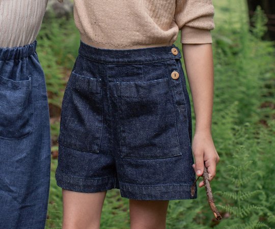 Soor Ploom（ソーアプルーム）／Odile Shorts Denim Dark Wash - 子供