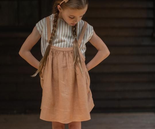 キッズ服女の子用(90cm~)6y soor ploom Eloise Pinafore - ワンピース