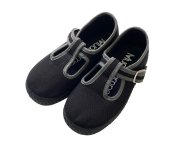 <img class='new_mark_img1' src='https://img.shop-pro.jp/img/new/icons20.gif' style='border:none;display:inline;margin:0px;padding:0px;width:auto;' />【30%off】La Cadena（ラ・カデナ）／Sandalia T-strap sneaker trim piping negro
