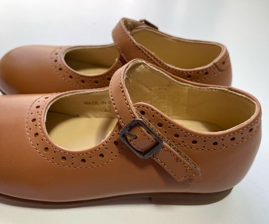 Young Soles (ヤングソール）／DIANA VELCRO MARY JANE KIDS SHOE TAN