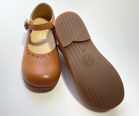 Young Soles (ヤングソール）／DIANA VELCRO MARY JANE KIDS SHOE TAN