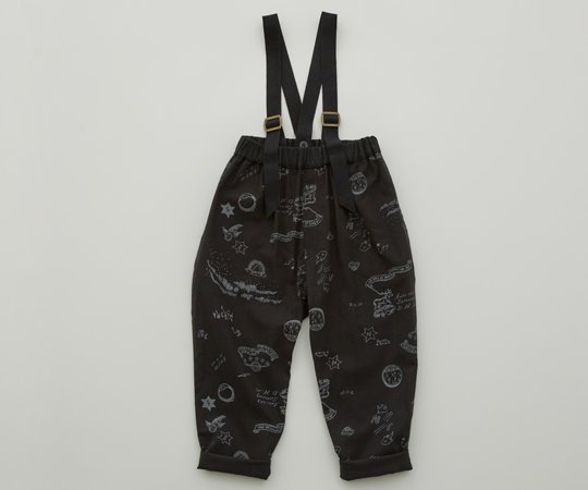 eLfinFolk（エルフィンフォルク）／ AuRora tarina printed Suspenders pants - black -  子供服の通販サイト　doudou jouons