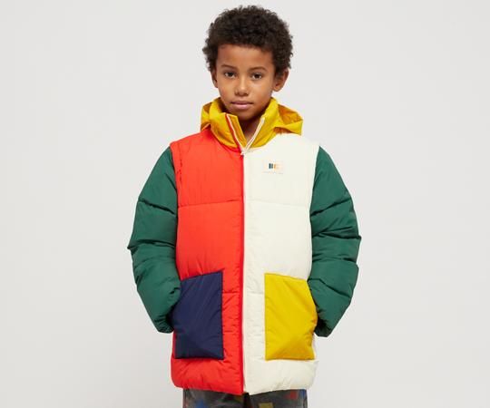 BOBO CHOSES（ボボ・ショーズ）／Color Block padded anorak