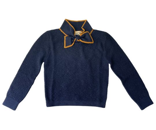 Misha&Puff(ミーシャアンドパフ）／Bow Scout Sweater - Ink