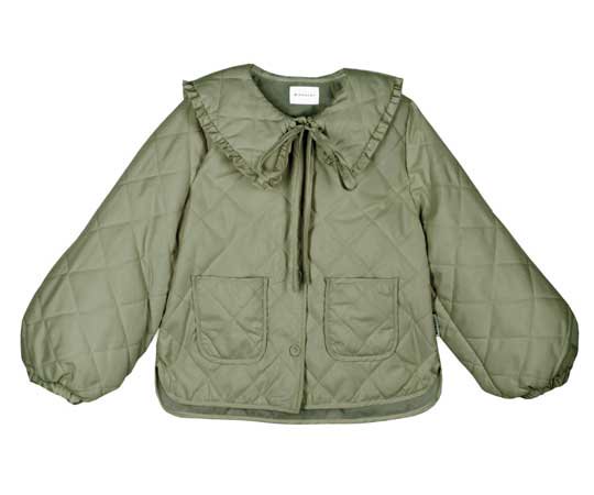 MIPOUNET(ミポウネット)／GIULIA COLLARED QUILTED JACKET-GREEN|  サスティナブルで洗練されたデザインの子供服ブランド - 子供服の通販サイト doudou jouons