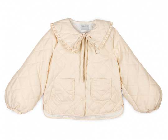 MIPOUNET(ミポウネット)／GIULIA COLLARED QUILTED JACKET-ECRU