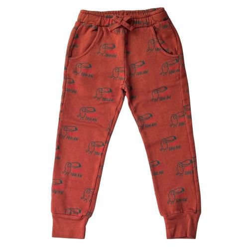 <img class='new_mark_img1' src='https://img.shop-pro.jp/img/new/icons20.gif' style='border:none;display:inline;margin:0px;padding:0px;width:auto;' />LAST ONE60%offBonmot Organicʥܥå ˥åˡFleece trouser happy toucan - Terracotta