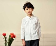 <img class='new_mark_img1' src='https://img.shop-pro.jp/img/new/icons7.gif' style='border:none;display:inline;margin:0px;padding:0px;width:auto;' />m doudou jouons／SMALL COLLAR SHIRT／WHITE／120-160