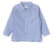 <img class='new_mark_img1' src='https://img.shop-pro.jp/img/new/icons7.gif' style='border:none;display:inline;margin:0px;padding:0px;width:auto;' />m doudou jouons／SMALL COLLAR STRIPE SHIRT／BLUE／120-160