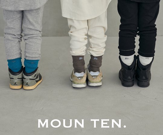 MOUN TEN.(マウン テン）／wool / cotton rib tube socks