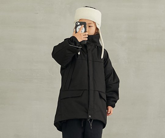 MOUN TEN.(マウン テン）／T/C puff coat - black