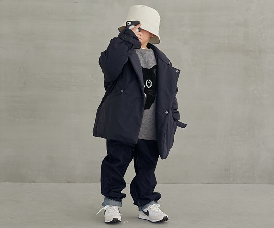 MOUN TEN.(マウン テン）／air half coat - navy