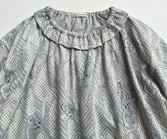 mina perhonen（ミナ ペルホネン）／lumiukko dress-gray - 子供服の 