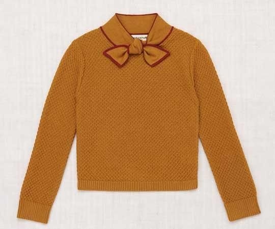 Misha&Puff(ミーシャアンドパフ）／Bow Scout Sweater - Spun Gold