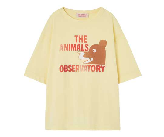 The Animals Observatory／ROOSTER OVERSIZE T-SHIR - Soft Yellow