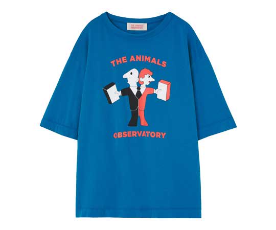 The Animals Observatory／ROOSTER OVERSIZE T-SHIR - Blue The Animals OBS