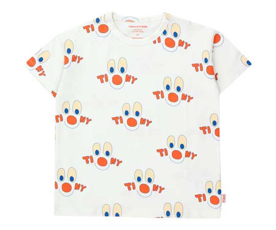 TINYCOTTONS(タイニーコットンズ)／CLOWNS TEE-off white - 子供服の