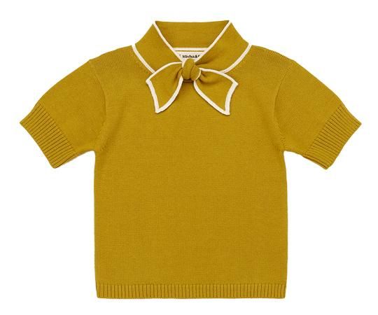 Misha&Puff(ミーシャアンドパフ）／Bow Scout Sweater - Spun Gold