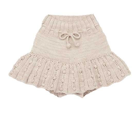 Misha&Puff(ミーシャアンドパフ）／Eyelet Popcorn Skating Skirt - Moon