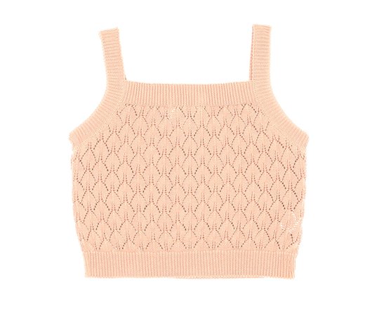 MIPOUNET(ミポウネット)／DAKOTA COTTON OPENWORK TOP-LIGHT SALMON