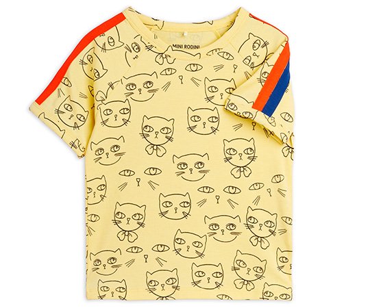 mini rodini（ミニロディーニ）／CATHLETHES AOP SS TEE-Yellow