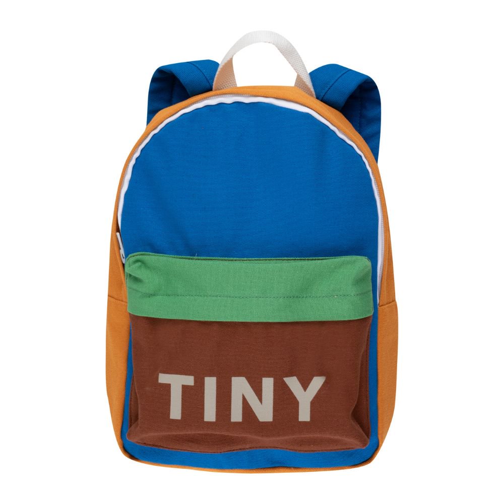 TINYCOTTONS(タイニーコットンズ)／COLOR BLOCK BACKPACK - blue/emerald