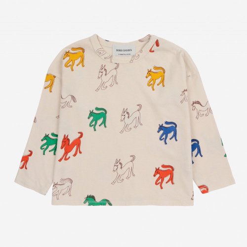 BOBO CHOSESʥܥܡ硼ˡBaby Wonder Horse all over T-shirt - OFFWHITE