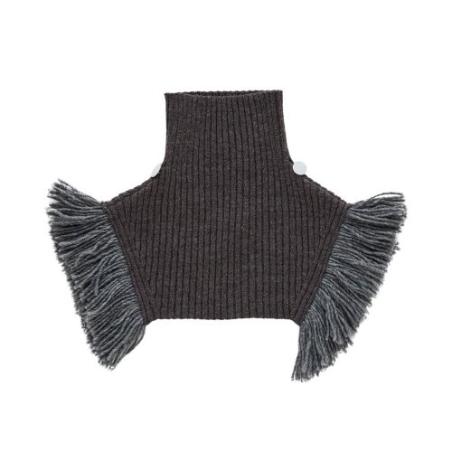 eLfinFolkʥեե륯ˡRib knit Knights cape - gray