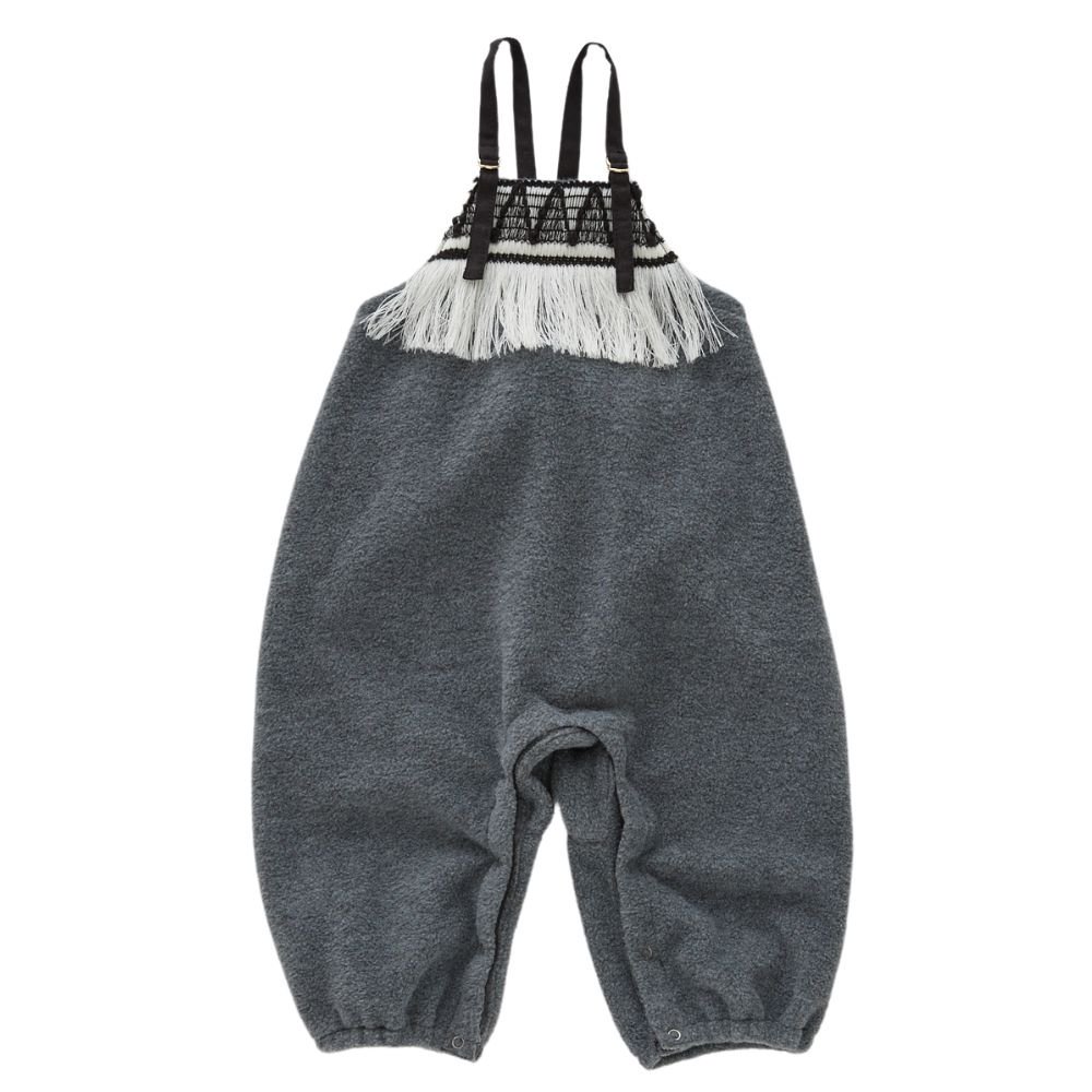 eLfinFolk（エルフィンフォルク）／ZigZag Fringe Fleece Rompers - gray - 子供服の通販サイト doudou  jouons