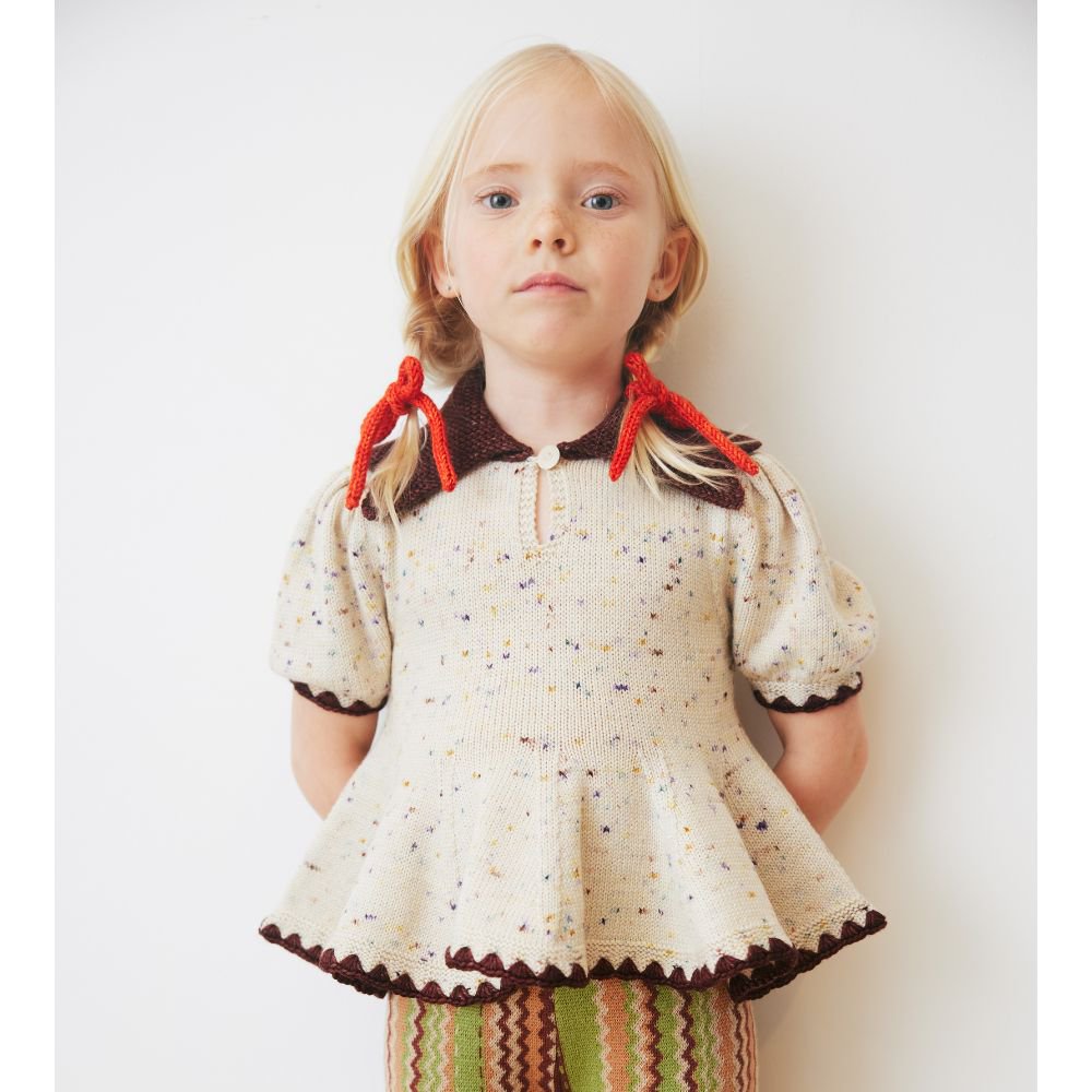 Misha&Puff(ミーシャアンドパフ）／Crochet Trim Puff Top - Iris Confetti -  世界中のベビー&子供服をセレクトしたオンラインショップ doudou jouons