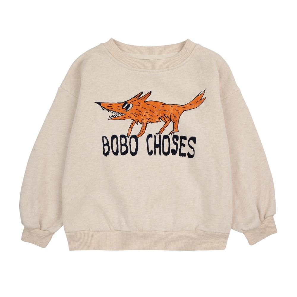 LAST ONE【30%off】BOBO CHOSES（ボボ・ショーズ）／The Clever Fox sweatshirt - OFFWHITE -  世界中のベビー&子供服をセレクトしたオンラインショップ doudou jouons