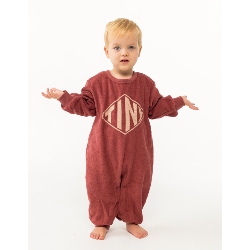 TINYCOTTONS(タイニーコットンズ)／DIAMOND TINY ONE-PIECE - burgundy -  世界中のベビー&子供服をセレクトしたオンラインショップ doudou jouons