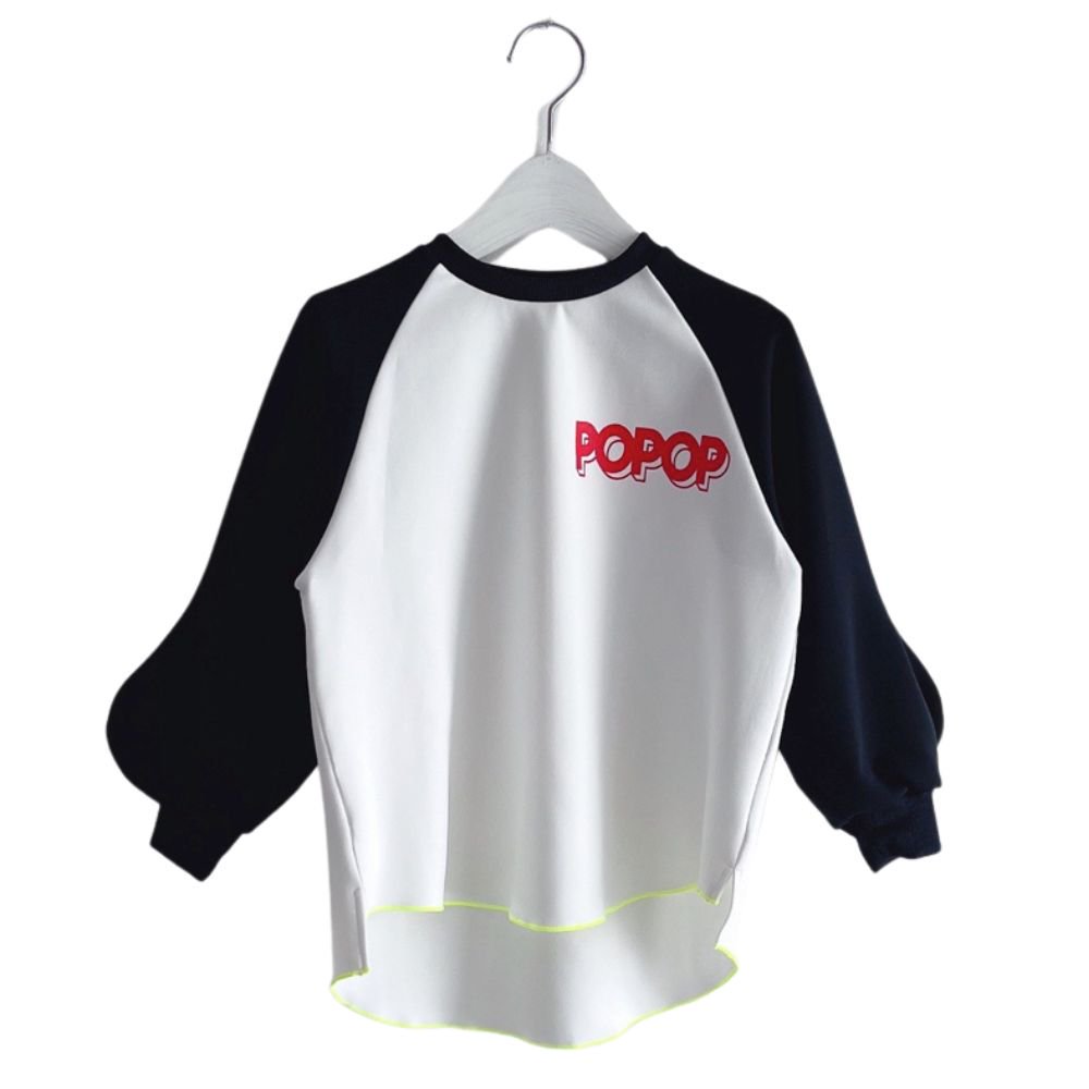 frankygrow(フランキーグロウ)／POPOP RAGLAN JERSEY - WHITE-BLACK -  世界中のベビー&子供服をセレクトしたオンラインショップ doudou jouons