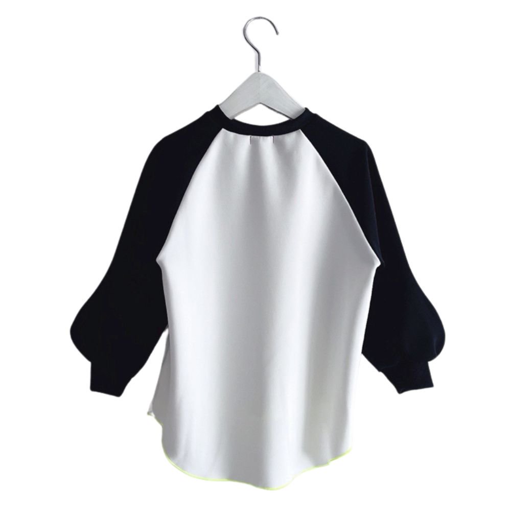 frankygrow(フランキーグロウ)／POPOP RAGLAN JERSEY - WHITE-BLACK -  世界中のベビー&子供服をセレクトしたオンラインショップ doudou jouons