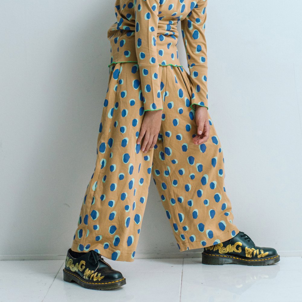 frankygrow(フランキーグロウ)／ORG.PT PEBBLE ROOMY PANTS - CAMEL -  世界中のベビー&子供服をセレクトしたオンラインショップ doudou jouons