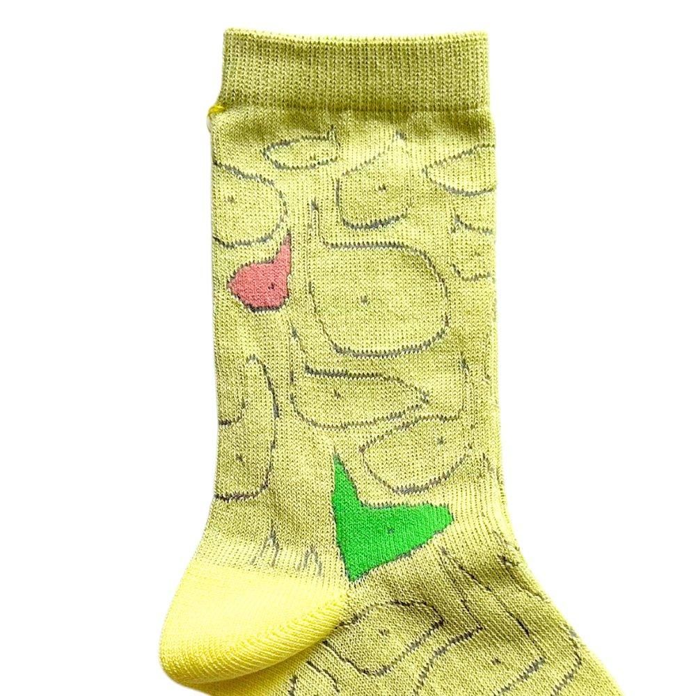 LAST！mina perhonen（ミナ ペルホネン）／chit-chat socks - yellow