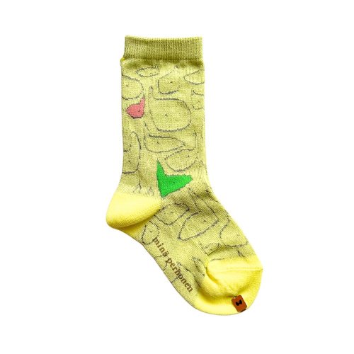 mina perhonenʥߥ ڥۥͥˡchit-chat socks - yellow