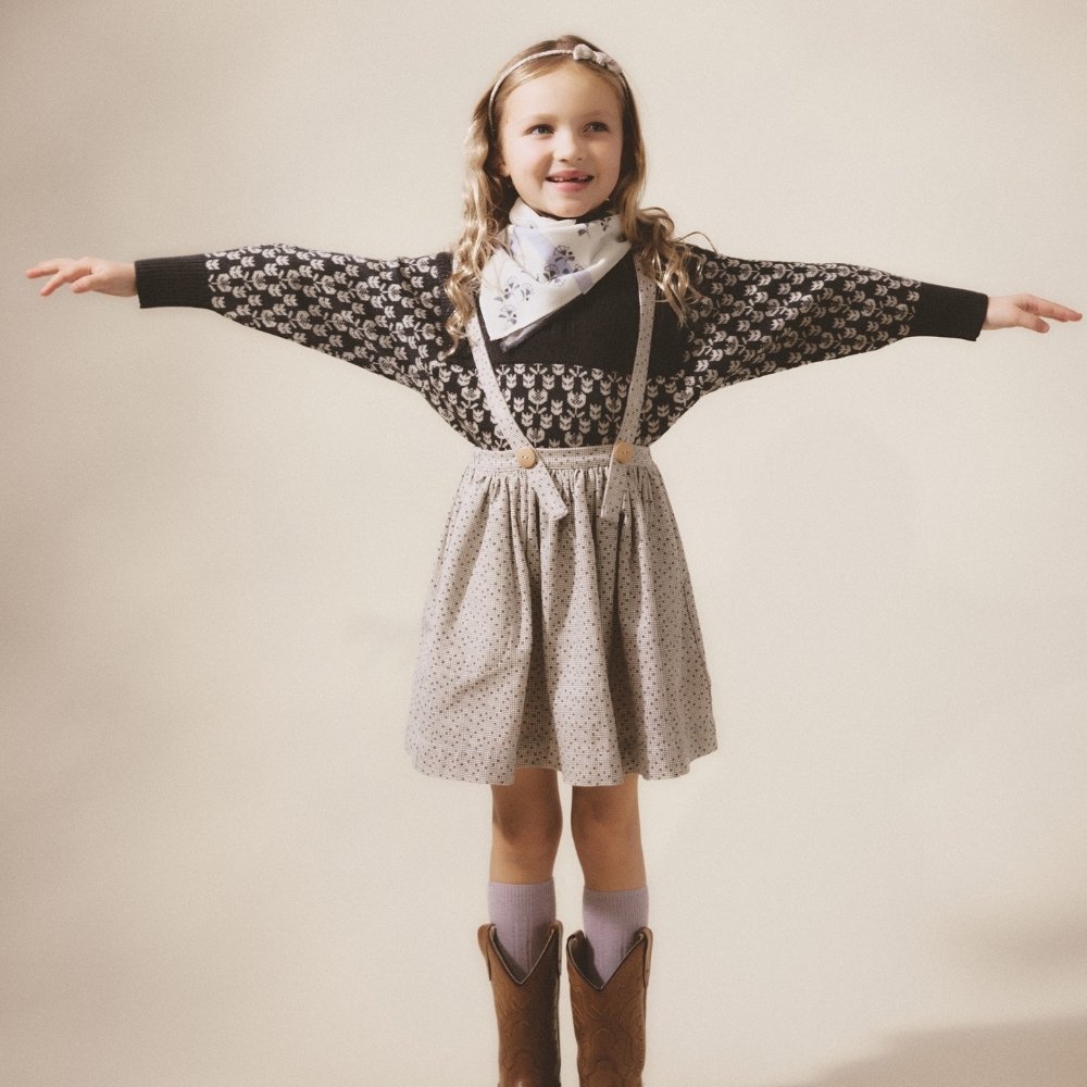 Soor Ploom（ソーアプルーム）／MAVIS SKIRT - NEEDLEPOINT PRINT, DUSK -  世界中のベビー&子供服をセレクトしたオンラインショップ doudou jouons